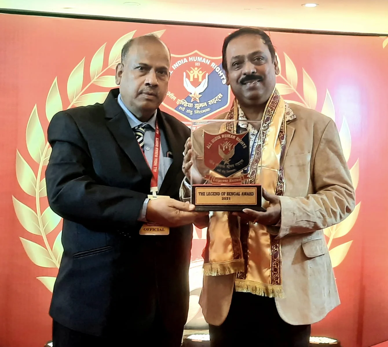 'The Legend of Bengal Award 2021'  পেল অনুভব চ্যারিটেবল ট্রাস্ট