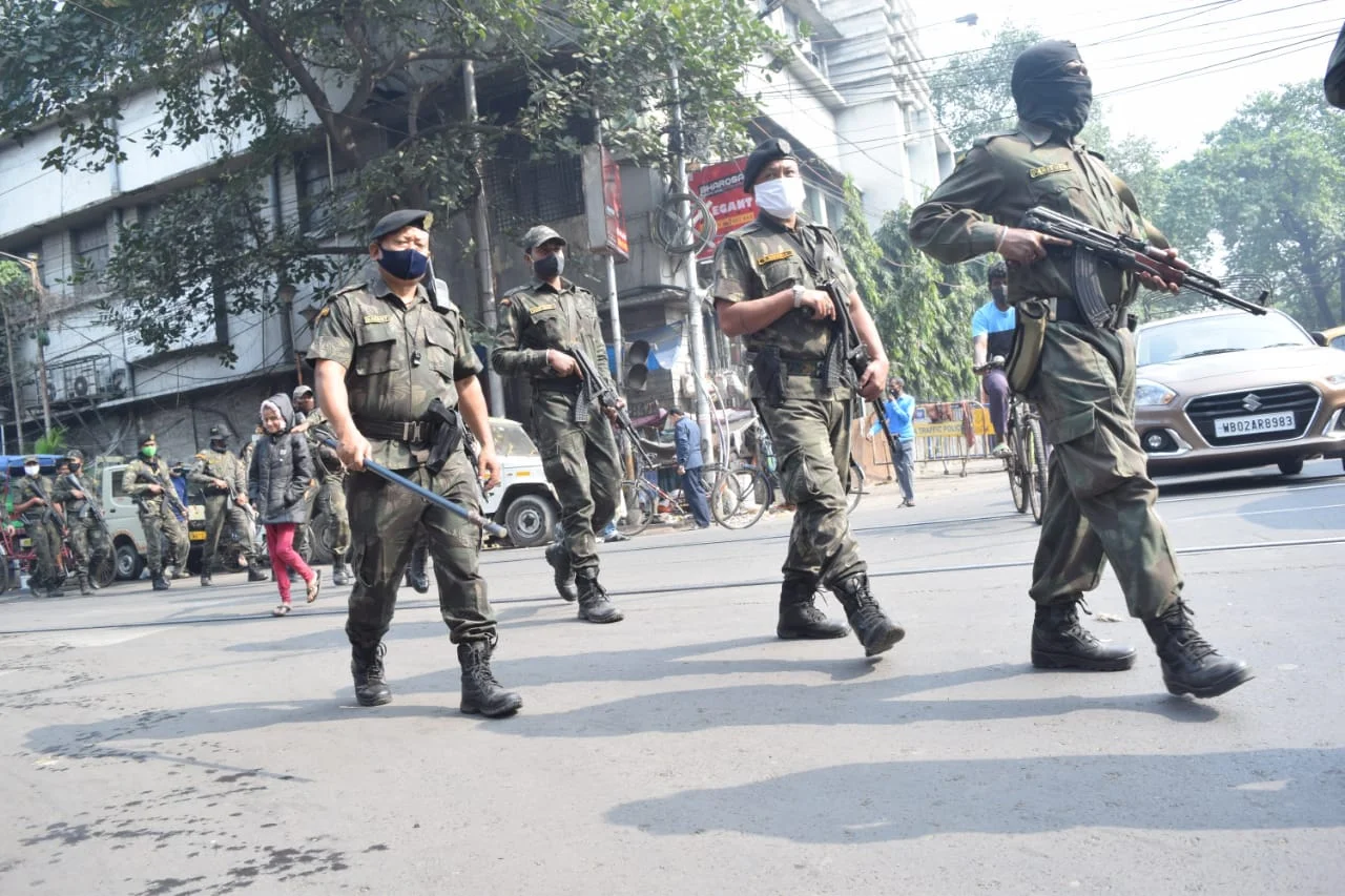 রবিবার কলকাতা পুরভোট, তুঙ্গে প্রস্তুতি,  চলছে নাকা চেকিং থেকে রুট মার্চ