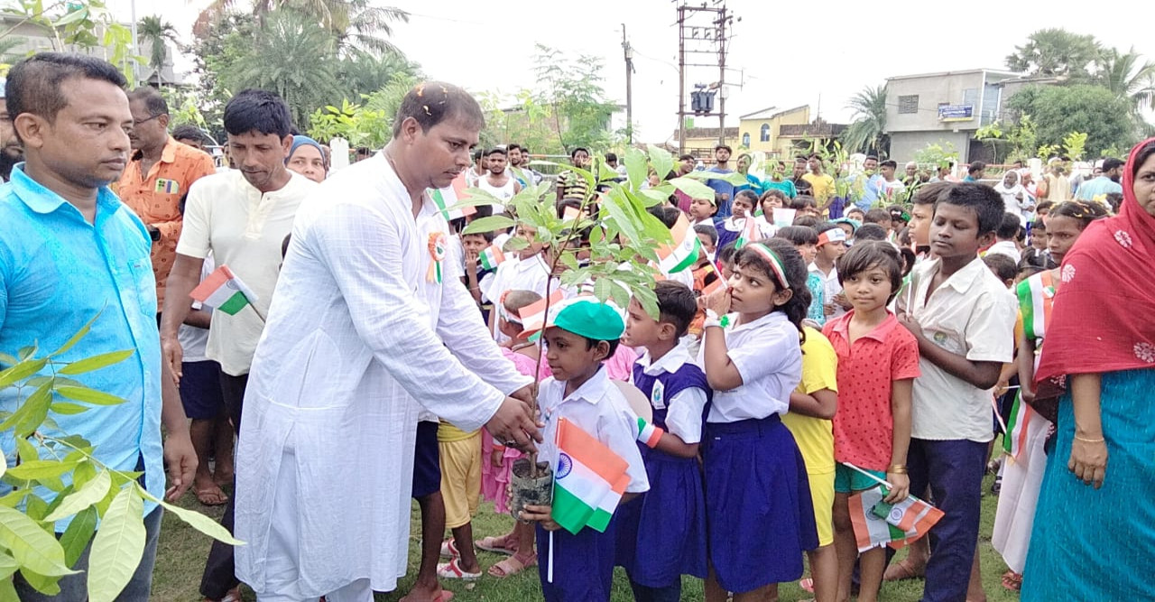 স্বাধীনতা দিবসে কচিকাঁচাদের গাছের চারা বিতরণ