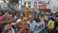 'লক্ষ গলার স্বর এক, বিচার চাইছে আরজি কর' স্লোগান তুলে মশাল মিছিল নাগরিক সমাজের